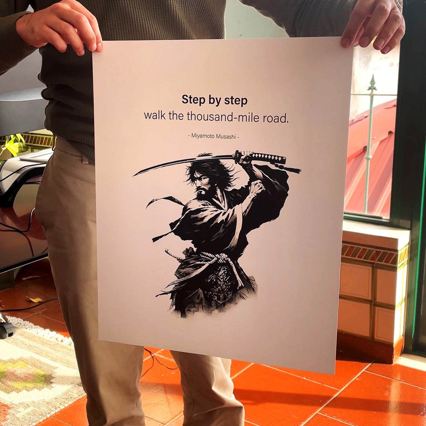 Miyamoto Musashi "Thousand-Mile Road" Poster